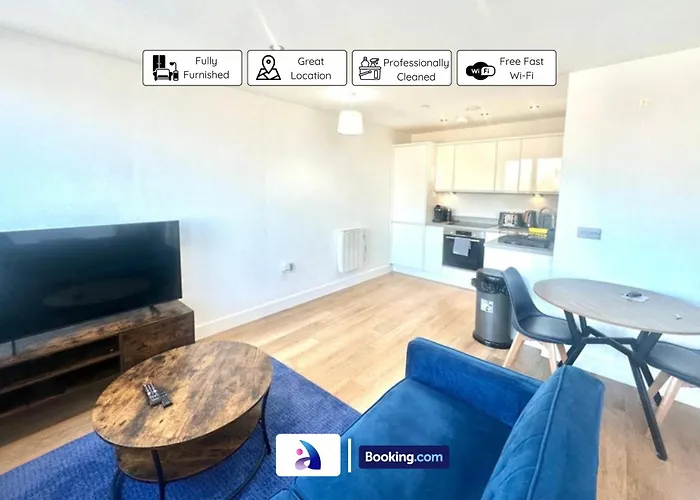 Modern Apartment By Avalora Short Lets & Serviced Accommodation Old Trafford With Free Parking, Mcr Stadium - Ua92